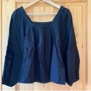 Black Madewell Long Sleeve Blouse NWT